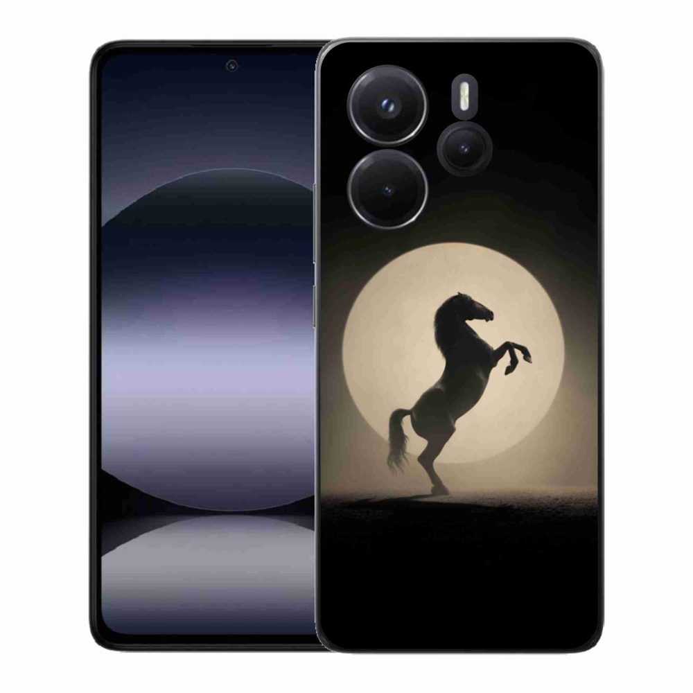 Gélový kryt mmCase na Xiaomi Redmi Note 14 - kôň v siluete