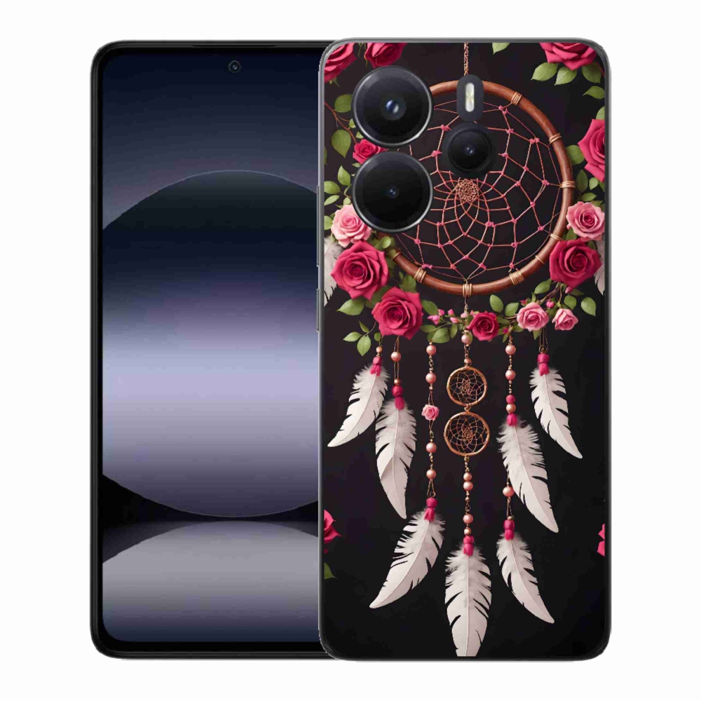 Gélový kryt mmCase na Xiaomi Redmi Note 14 - lapač snov s ružami