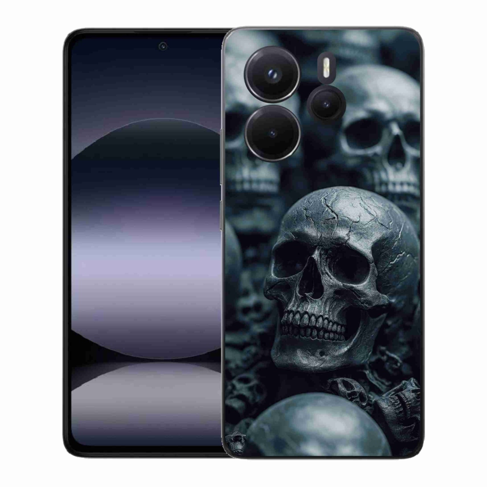 Gélový kryt mmCase na Xiaomi Redmi Note 14 - lebka 2