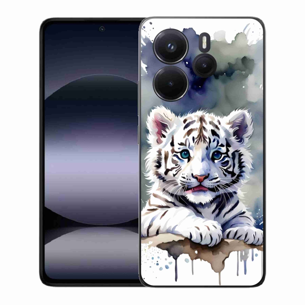 Gélový kryt mmCase na Xiaomi Redmi Note 14 - mláďa bieleho tigra
