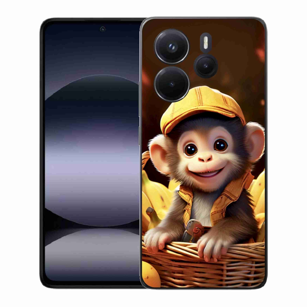 Gélový kryt mmCase na Xiaomi Redmi Note 14 - opice v košíku