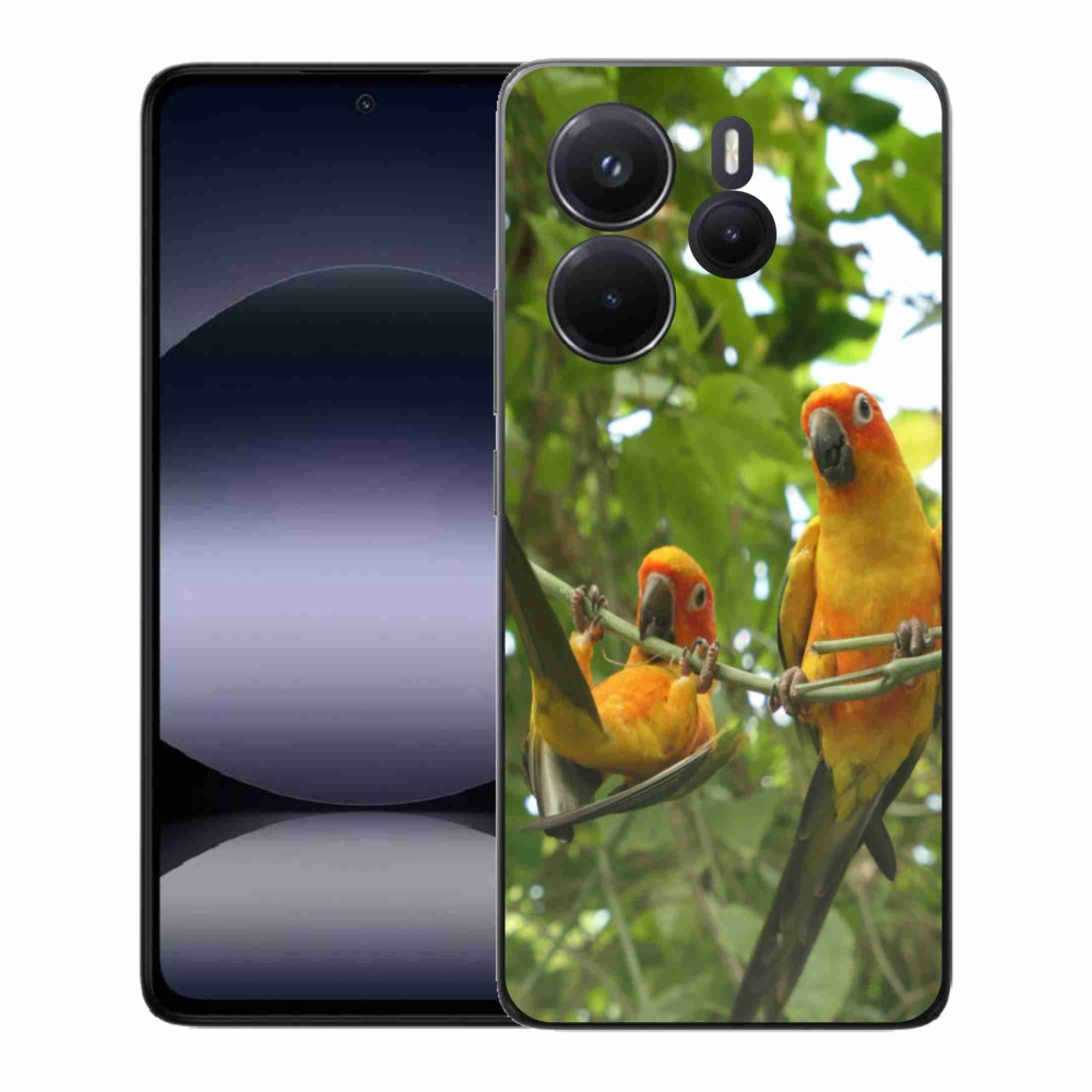 Gélový kryt mmCase na Xiaomi Redmi Note 14 - papagáje aratingy