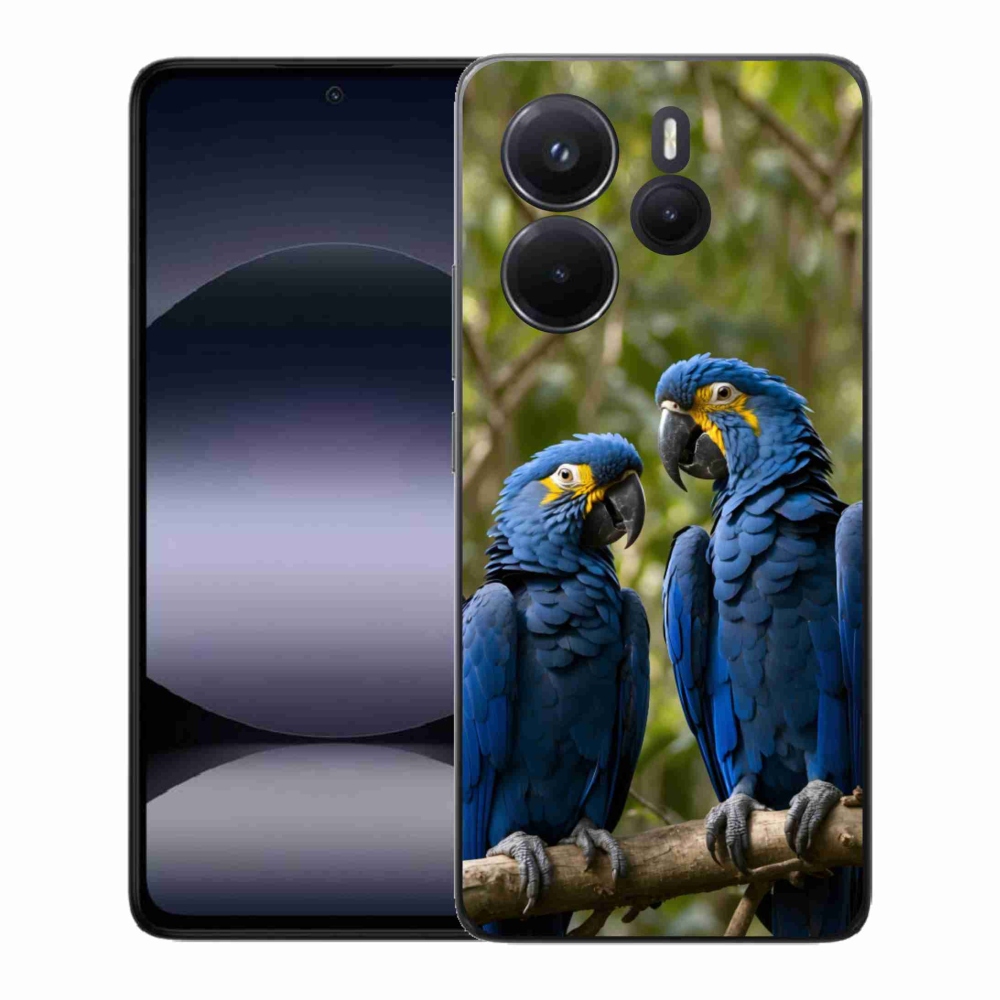 Gélový kryt mmCase na Xiaomi Redmi Note 14 - papagájové duo