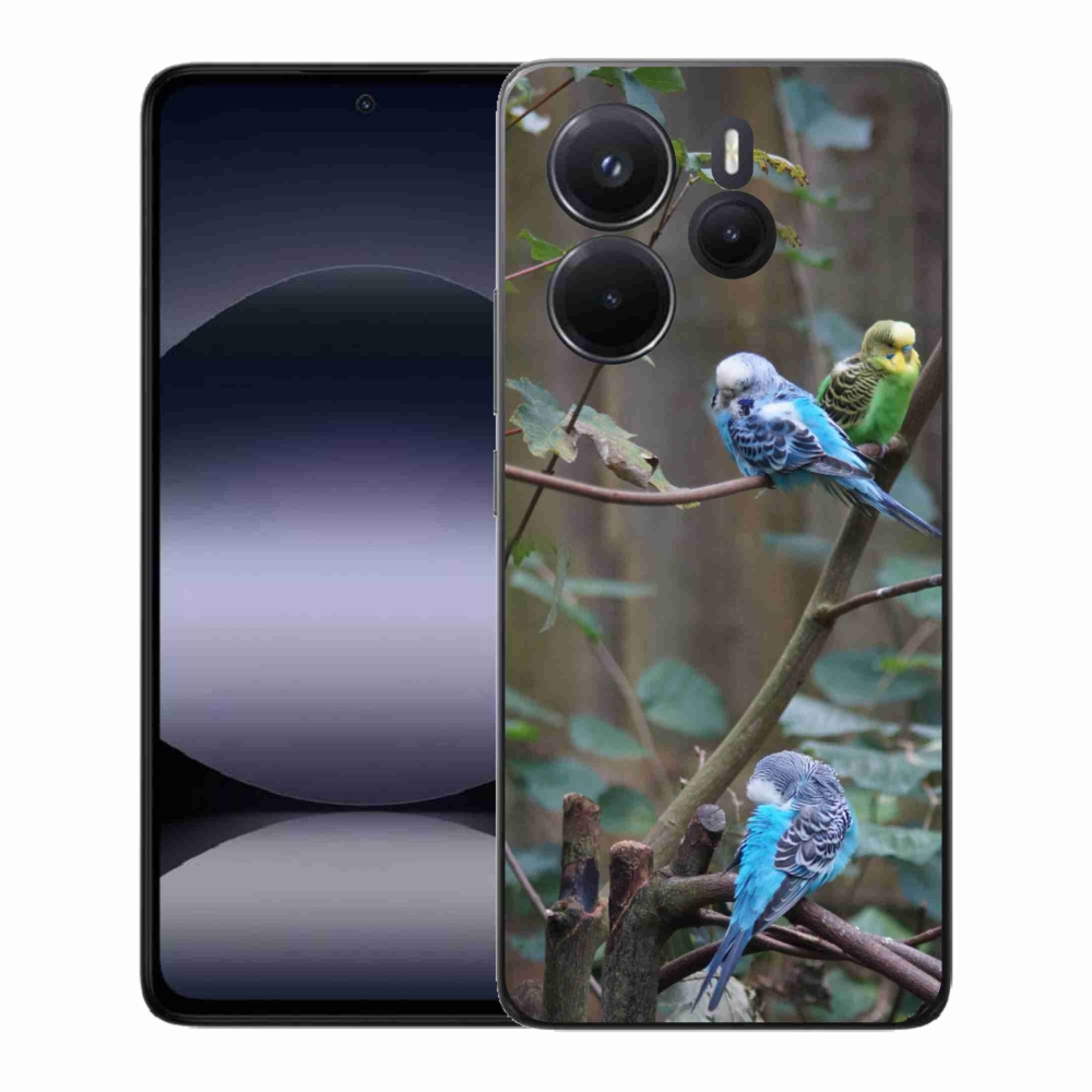 Gélový kryt mmCase na Xiaomi Redmi Note 14 - papagáje na vetve