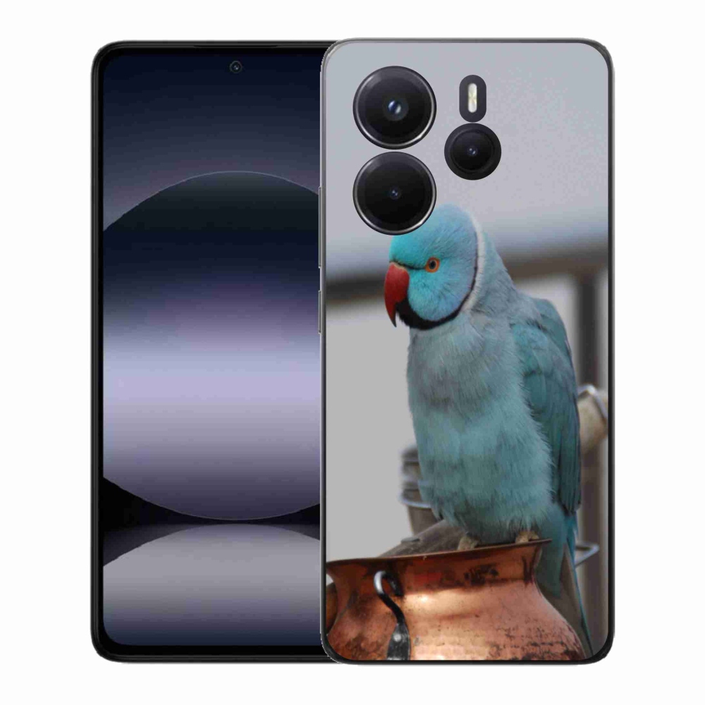 Gélový kryt mmCase na Xiaomi Redmi Note 14 - papagáj alexander modrý