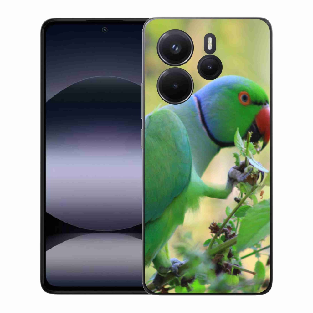 Gélový kryt mmCase na Xiaomi Redmi Note 14 - papagáj Alexandr