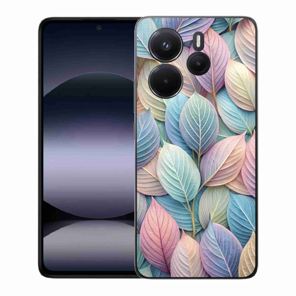 Gélový kryt mmCase na Xiaomi Redmi Note 14 - pastelové listy