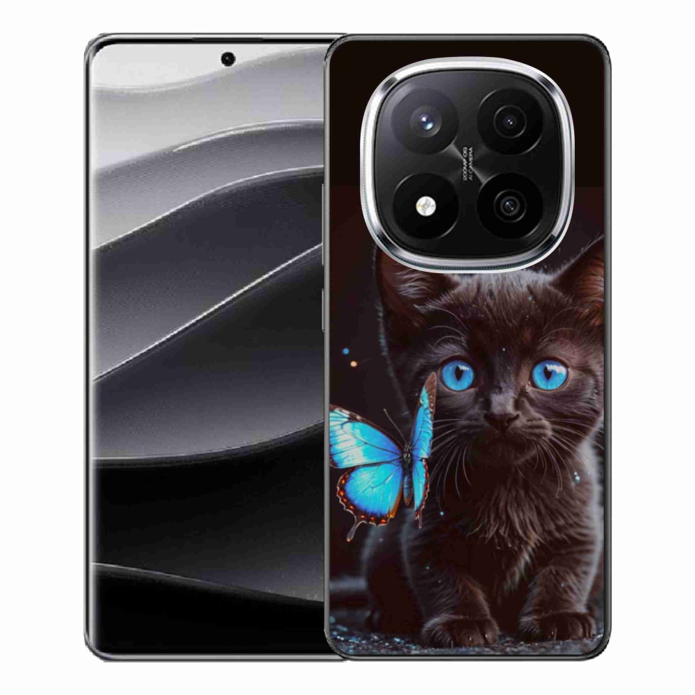 Gélový kryt mmCase na Xiaomi Redmi Note 14 Pro+ 5G - čierne mačiatko 3