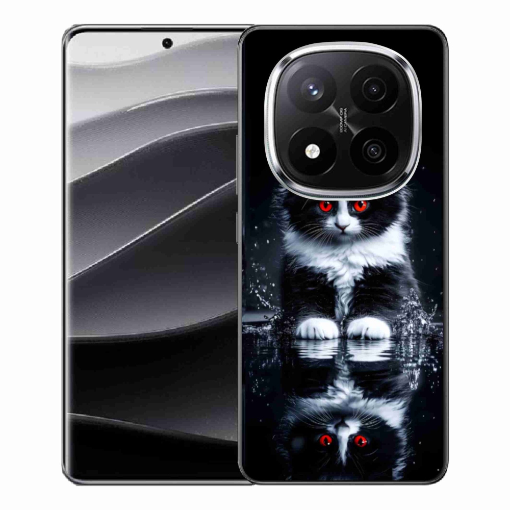 Gélový kryt mmCase na Xiaomi Redmi Note 14 Pro+ 5G - čiernobiele mačiatko