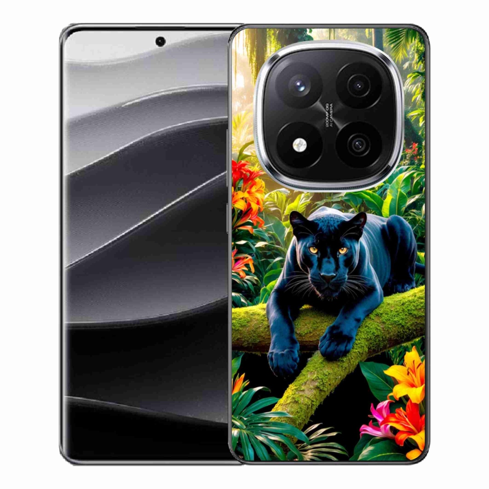 Gélový kryt mmCase na Xiaomi Redmi Note 14 Pro+ 5G - čierny panter v džungli
