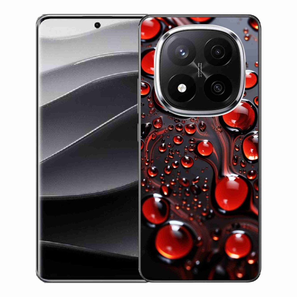 Gélový kryt mmCase na Xiaomi Redmi Note 14 Pro+ 5G - červené kvapky 2