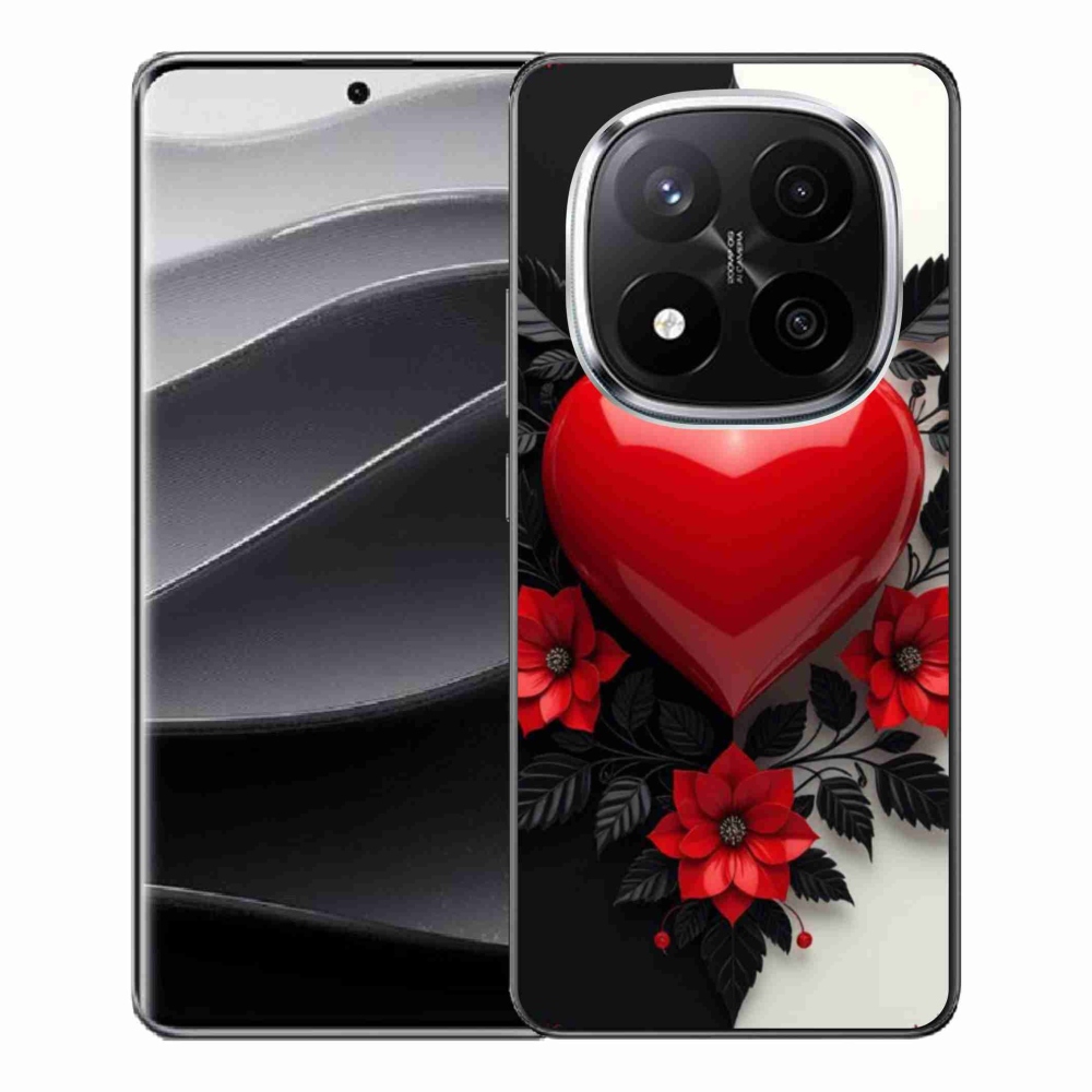 Gélový kryt mmCase na Xiaomi Redmi Note 14 Pro+ 5G - červené srdce