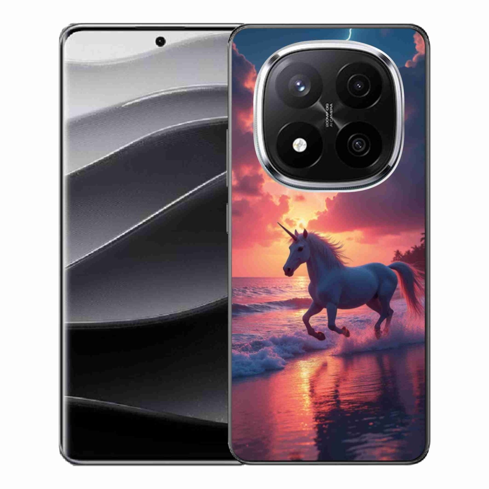 Gélový kryt mmCase na Xiaomi Redmi Note 14 Pro+ 5G - jednorožec na pláži
