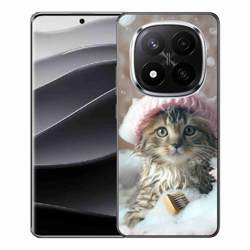 Gélový kryt mmCase na Xiaomi Redmi Note 14 Pro+ 5G - mačiatko a kúpeľ