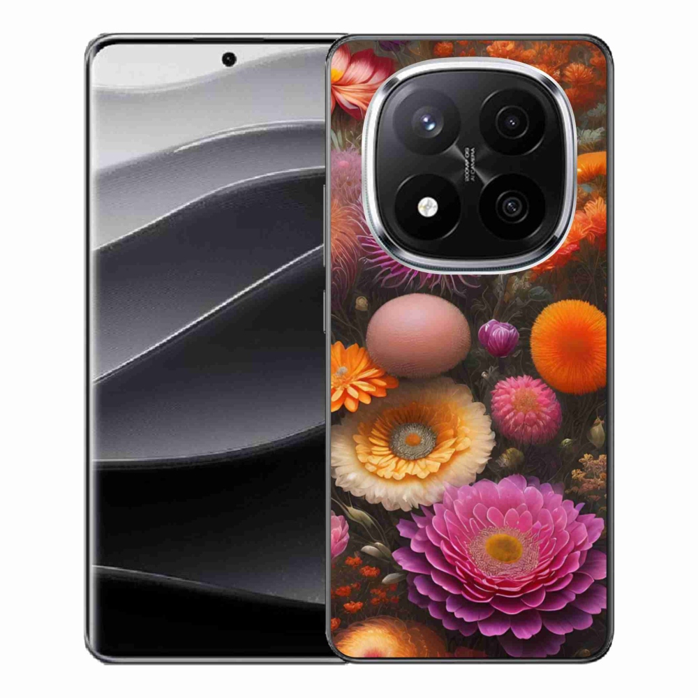 Gélový kryt mmCase na Xiaomi Redmi Note 14 Pro+ 5G - kvetinová kompozícia