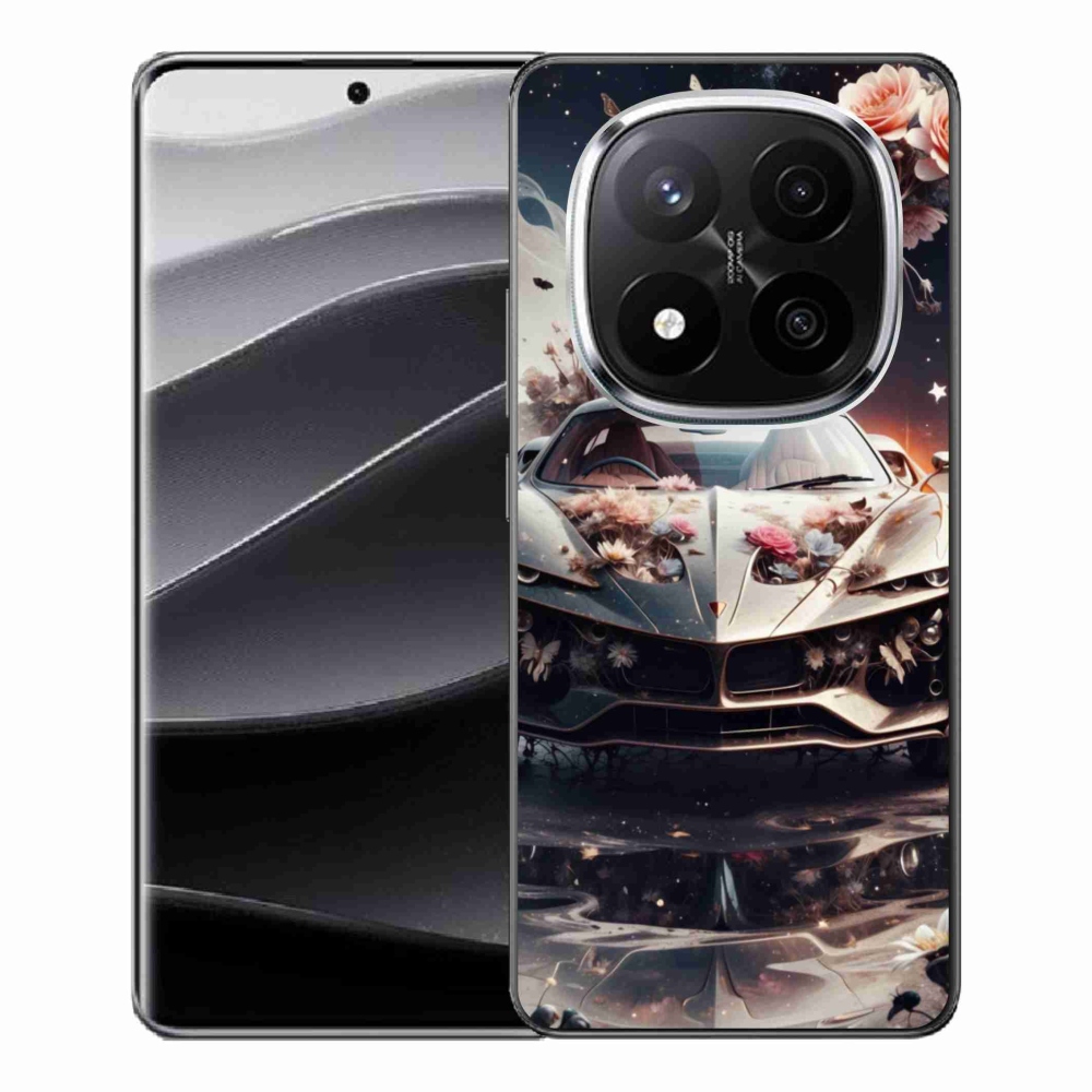 Gélový kryt mmCase na Xiaomi Redmi Note 14 Pro+ 5G - kvetinové športové vozidlo