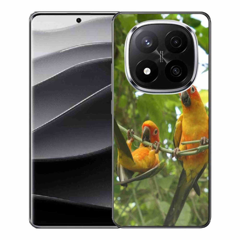 Gélový kryt mmCase na Xiaomi Redmi Note 14 Pro+ 5G - papagáje aratingy
