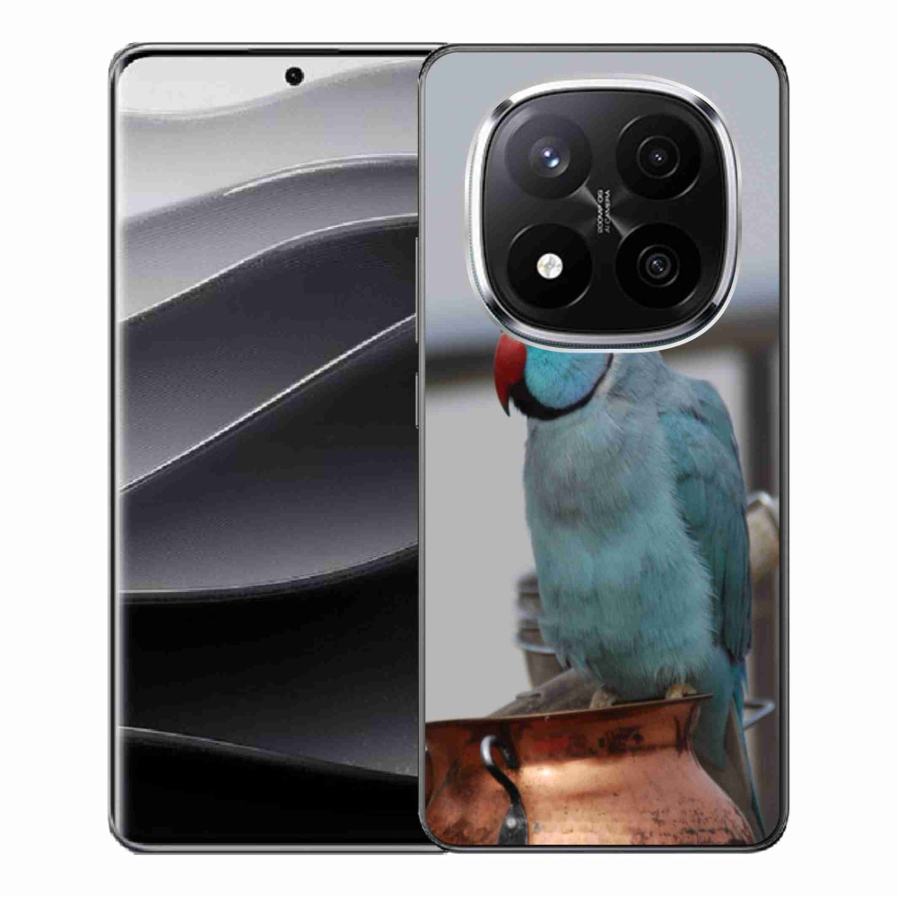Gélový kryt mmCase na Xiaomi Redmi Note 14 Pro+ 5G - papagáj alexander modrý