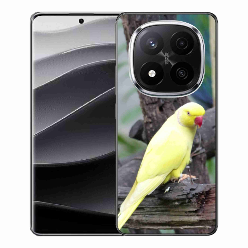 Gélový kryt mmCase na Xiaomi Redmi Note 14 Pro+ 5G - papagáj alexander žltý