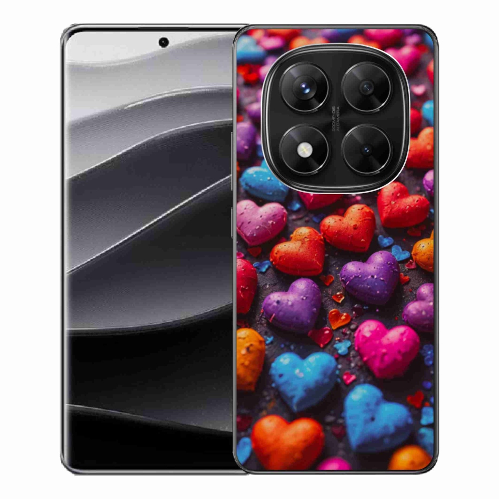 Gélový kryt mmCase na Xiaomi Redmi Note 14 Pre 5G/Poco X7 5G - farebné srdcia