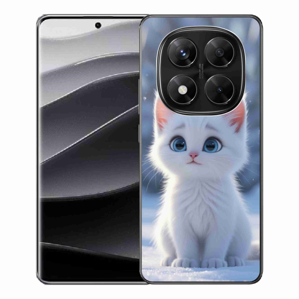 Gélový kryt mmCase na Xiaomi Redmi Note 14 Pre 5G/Poco X7 5G - biele mačiatko 3