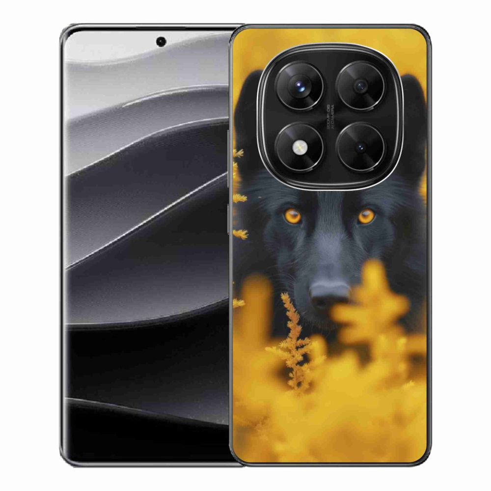 Gélový kryt mmCase na Xiaomi Redmi Note 14 Pre 5G/Poco X7 5G - čierny vlk 2