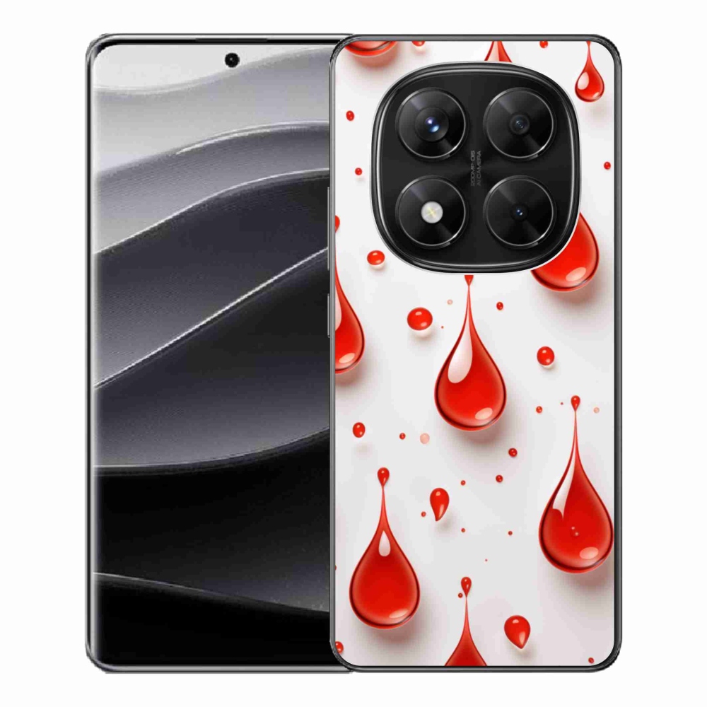 Gélový kryt mmCase na Xiaomi Redmi Note 14 Pre 5G/Poco X7 5G - červené kvapky
