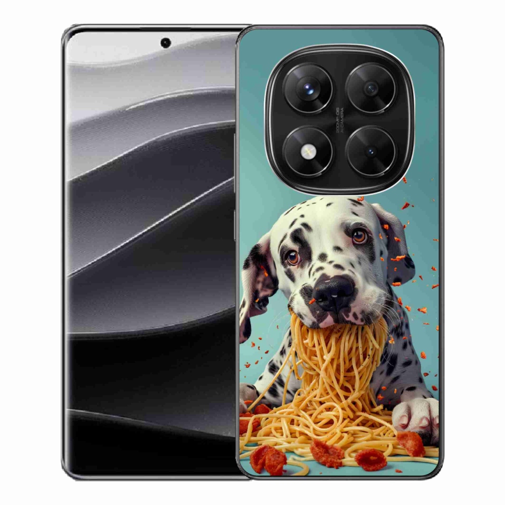 Gélový kryt mmCase na Xiaomi Redmi Note 14 Pre 5G/Poco X7 5G - dalmatín a špagety