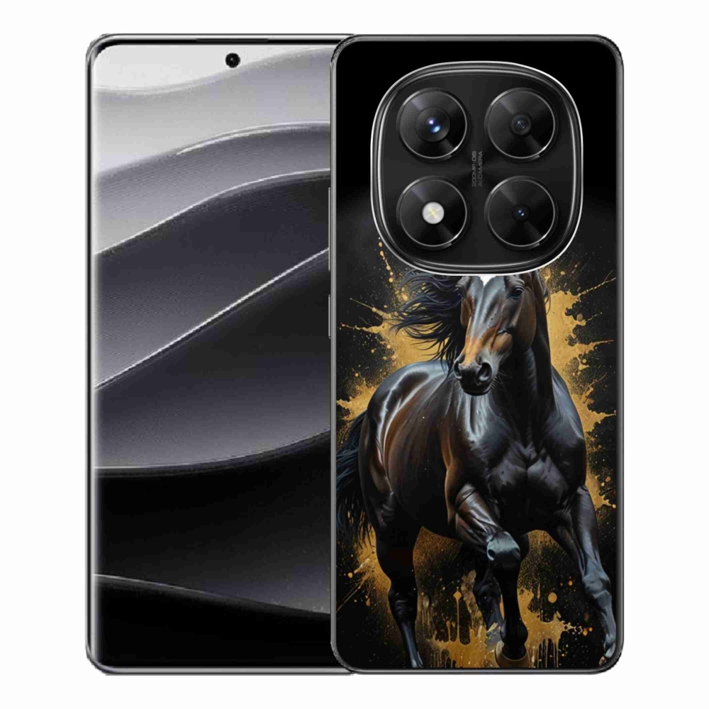 Gélový kryt mmCase na Xiaomi Redmi Note 14 Pre 5G/Poco X7 5G - elegantný čierny žrebec