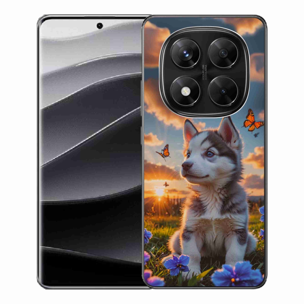 Gélový kryt mmCase na Xiaomi Redmi Note 14 Pre 5G/Poco X7 5G - husky pri západe slnka