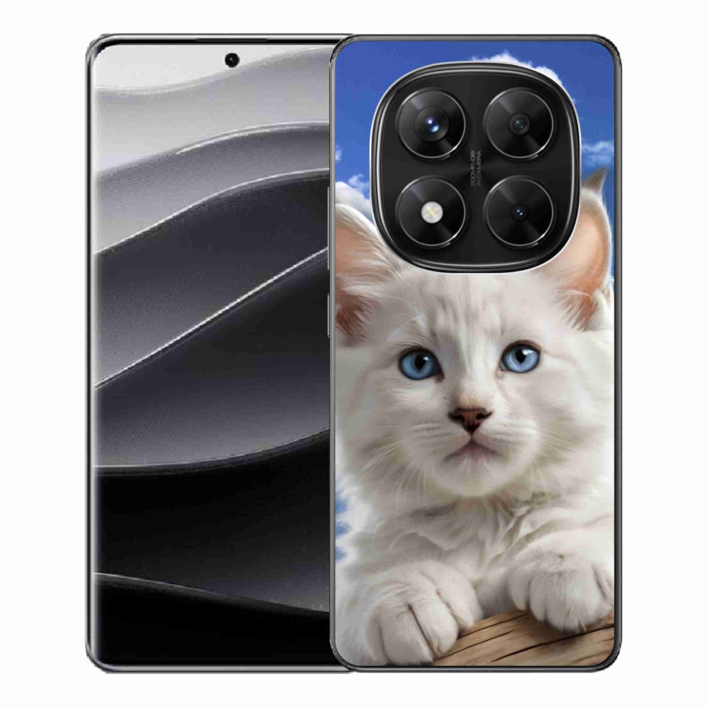 Gélový kryt mmCase na Xiaomi Redmi Note 14 Pre 5G/Poco X7 5G - mačiatko a oblaky