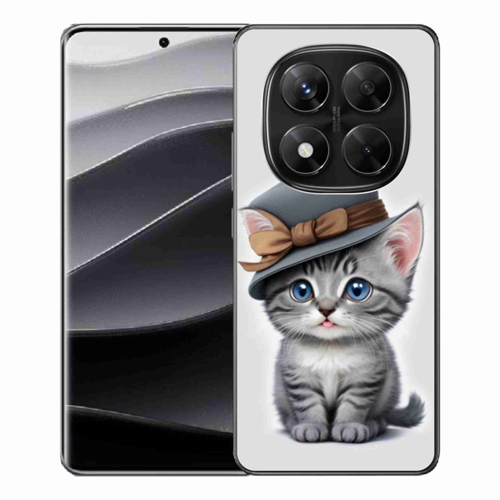Gélový kryt mmCase na Xiaomi Redmi Note 14 Pre 5G/Poco X7 5G - mačiatko s klobúkom