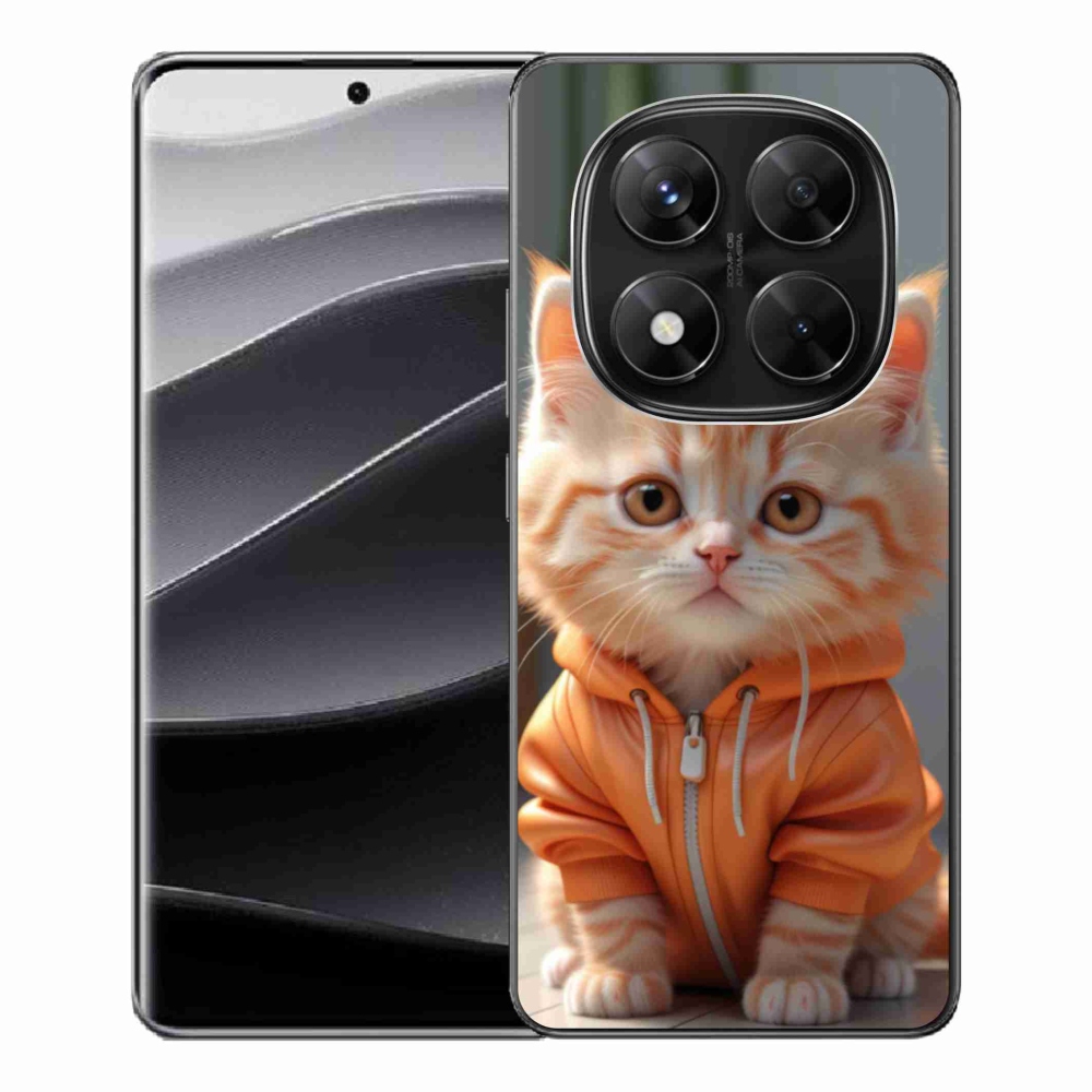 Gélový kryt mmCase na Xiaomi Redmi Note 14 Pre 5G/Poco X7 5G - mačiatko v mikine
