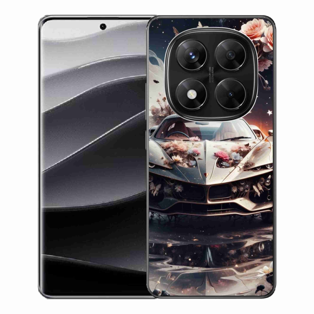 Gélový kryt mmCase na Xiaomi Redmi Note 14 Pre 5G/Poco X7 5G - kvetinové športové vozidlo