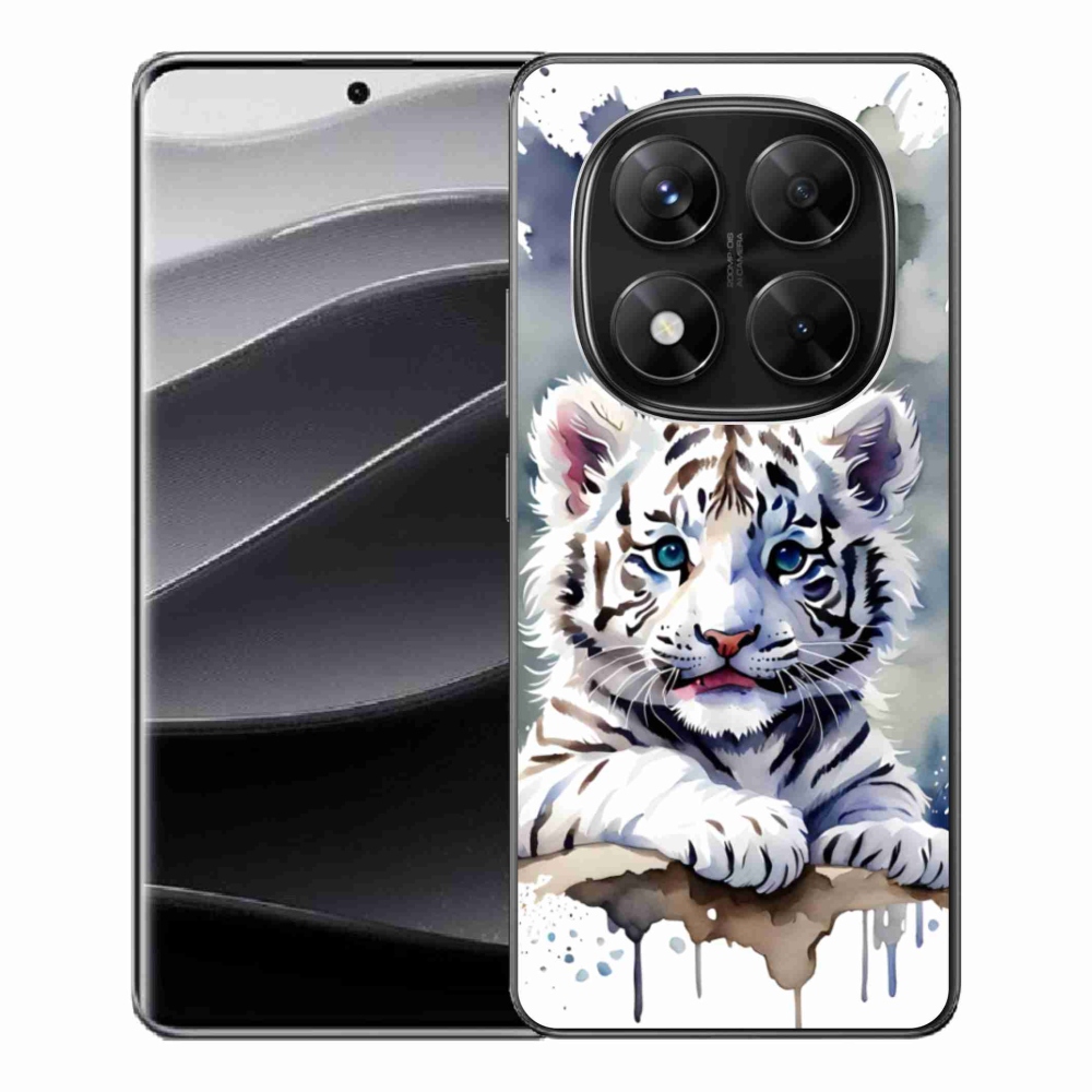 Gélový kryt mmCase na Xiaomi Redmi Note 14 Pre 5G/Poco X7 5G - mláďa bieleho tigra