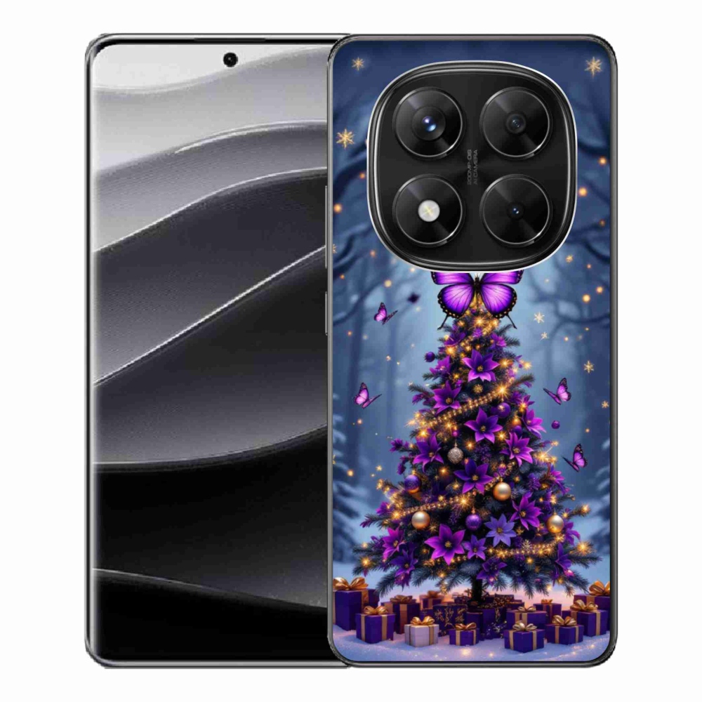 Gélový kryt mmCase na Xiaomi Redmi Note 14 Pre 5G/Poco X7 5G - motýlí vianočný stromček