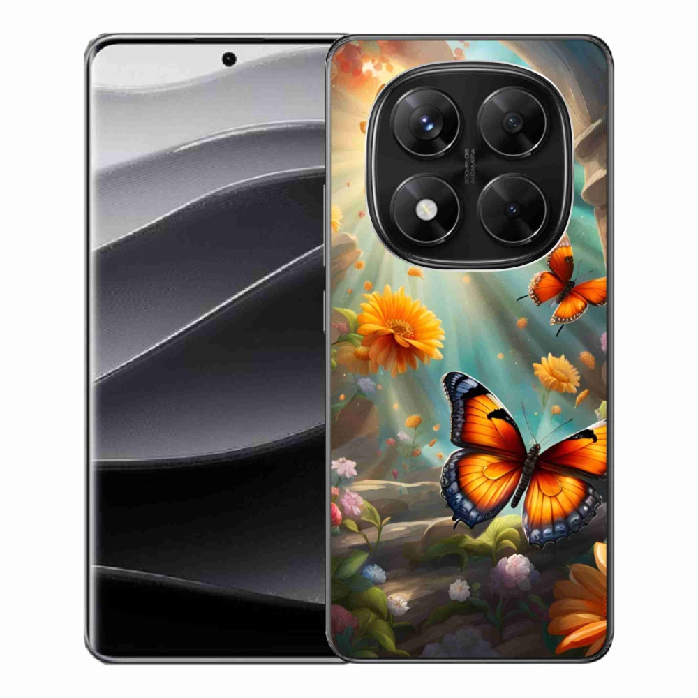 Gélový kryt mmCase na Xiaomi Redmi Note 14 Pre 5G/Poco X7 5G - motýlia záhrada 2
