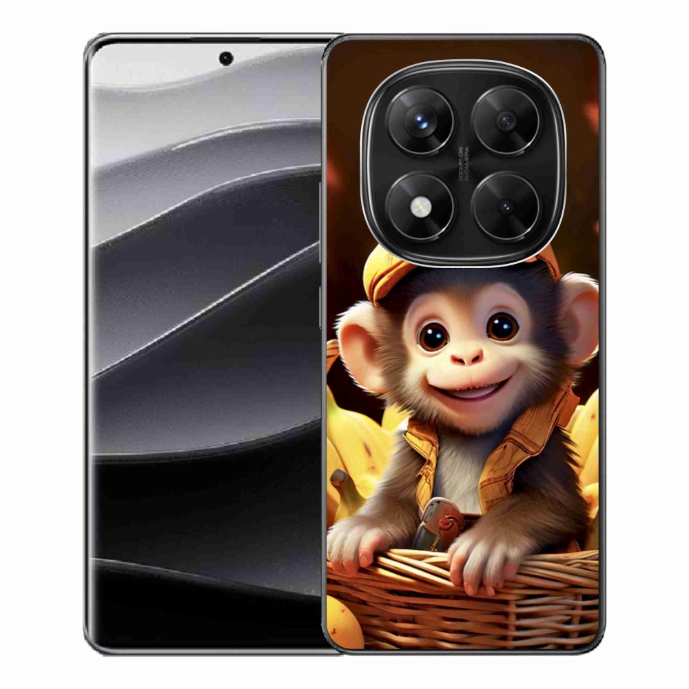 Gélový kryt mmCase na Xiaomi Redmi Note 14 Pro 5G/Poco X7 5G - opice v košíku