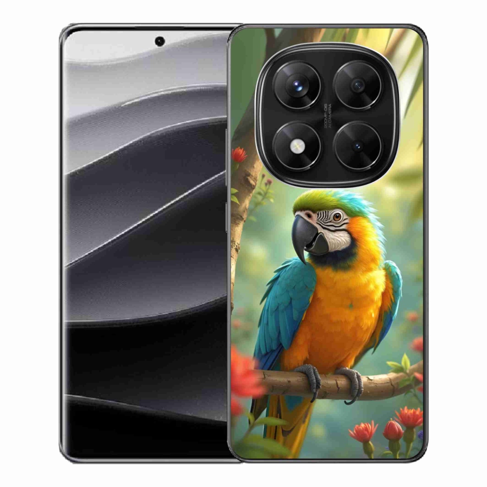 Gélový kryt mmCase na Xiaomi Redmi Note 14 Pre 5G/Poco X7 5G - papagáj ara modrožltá