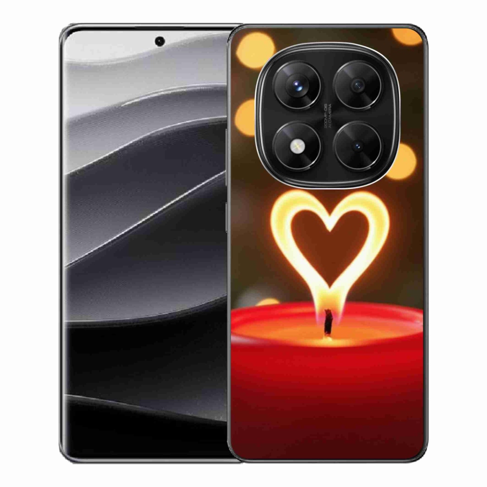 Gélový kryt mmCase na Xiaomi Redmi Note 14 Pre 5G/Poco X7 5G - srdce z plameňa