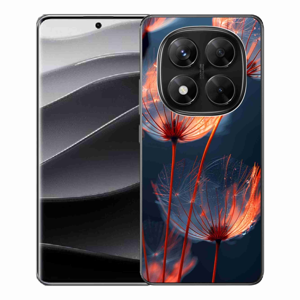 Gélový kryt mmCase na Xiaomi Redmi Note 14 Pre 5G/Poco X7 5G - svetielkujúce páperie