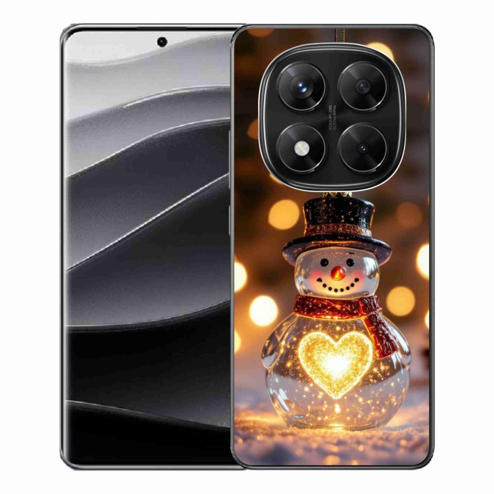 Gélový kryt mmCase na Xiaomi Redmi Note 14 Pre 5G/Poco X7 5G - svietiaci vianočný snehuliak
