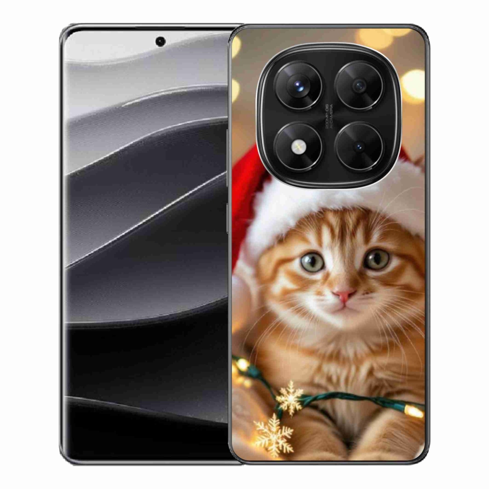 Gélový kryt mmCase na Xiaomi Redmi Note 14 Pre 5G/Poco X7 5G - vianočné mačiatko