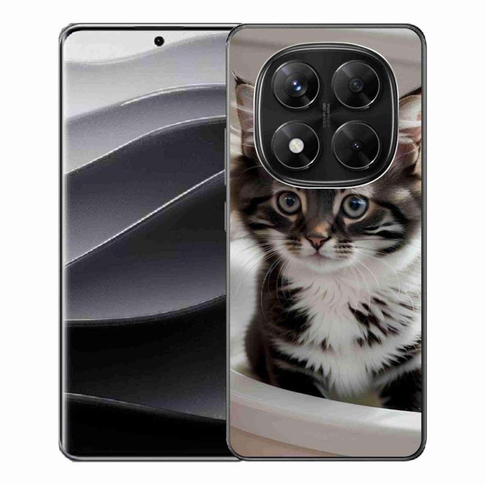 Gélový kryt mmCase na Xiaomi Redmi Note 14 Pre 5G/Poco X7 5G - zvedavé mačiatko