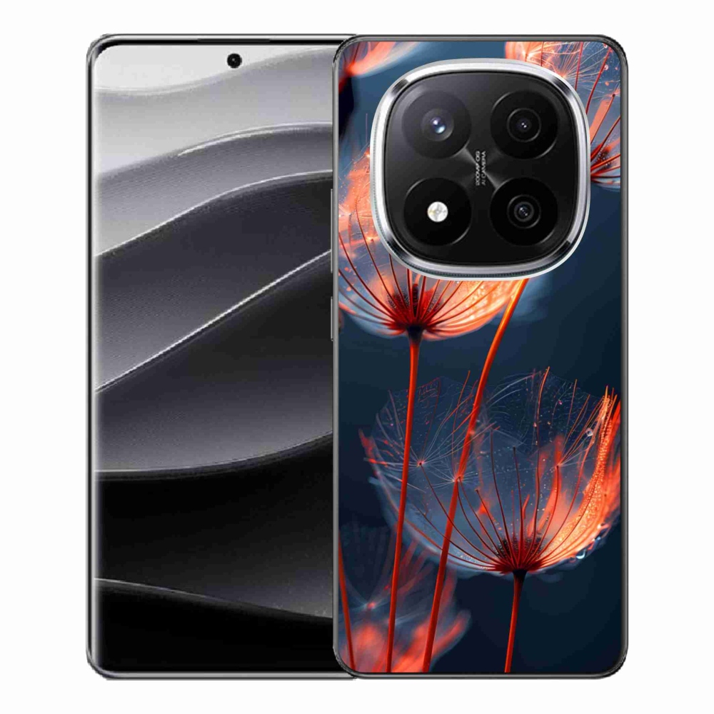 Gélový kryt mmCase na Xiaomi Redmi Note 14 Pro+ 5G - svetielkujúce páperie