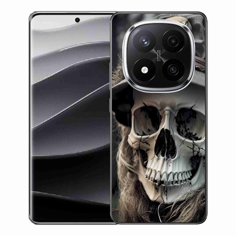 Gélový kryt mmCase na Xiaomi Redmi Note 14 Pro+ 5G - temná lebka