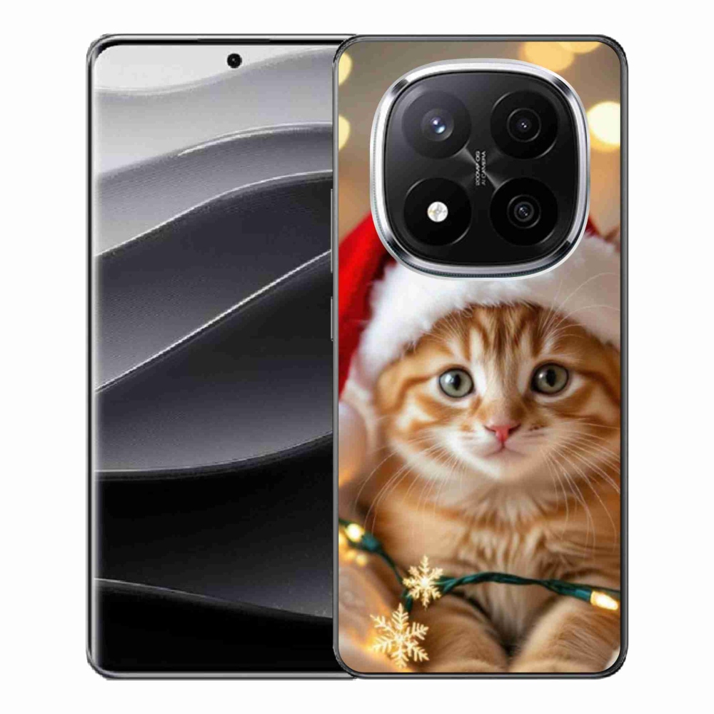 Gélový kryt mmCase na Xiaomi Redmi Note 14 Pro+ 5G - vianočné mačiatko