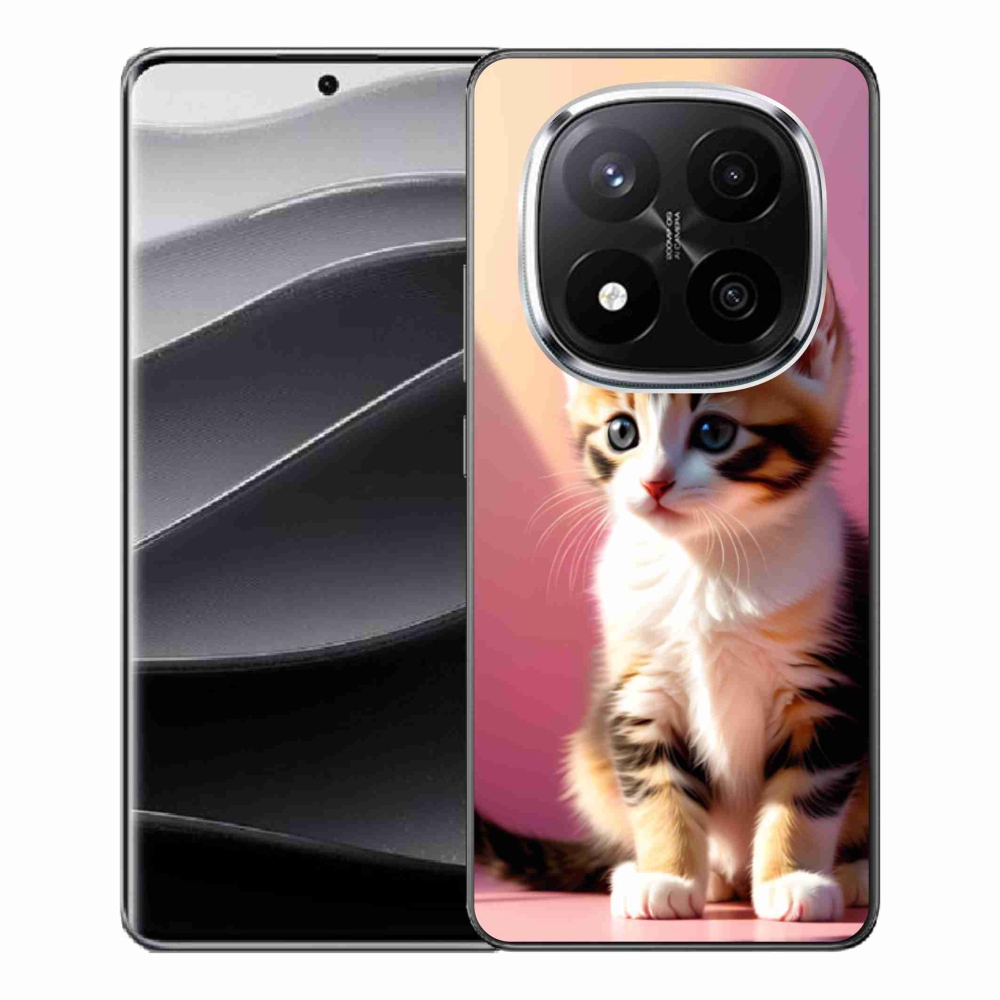 Gélový kryt mmCase na Xiaomi Redmi Note 14 Pro+ 5G - zvedavé mačiatko 2