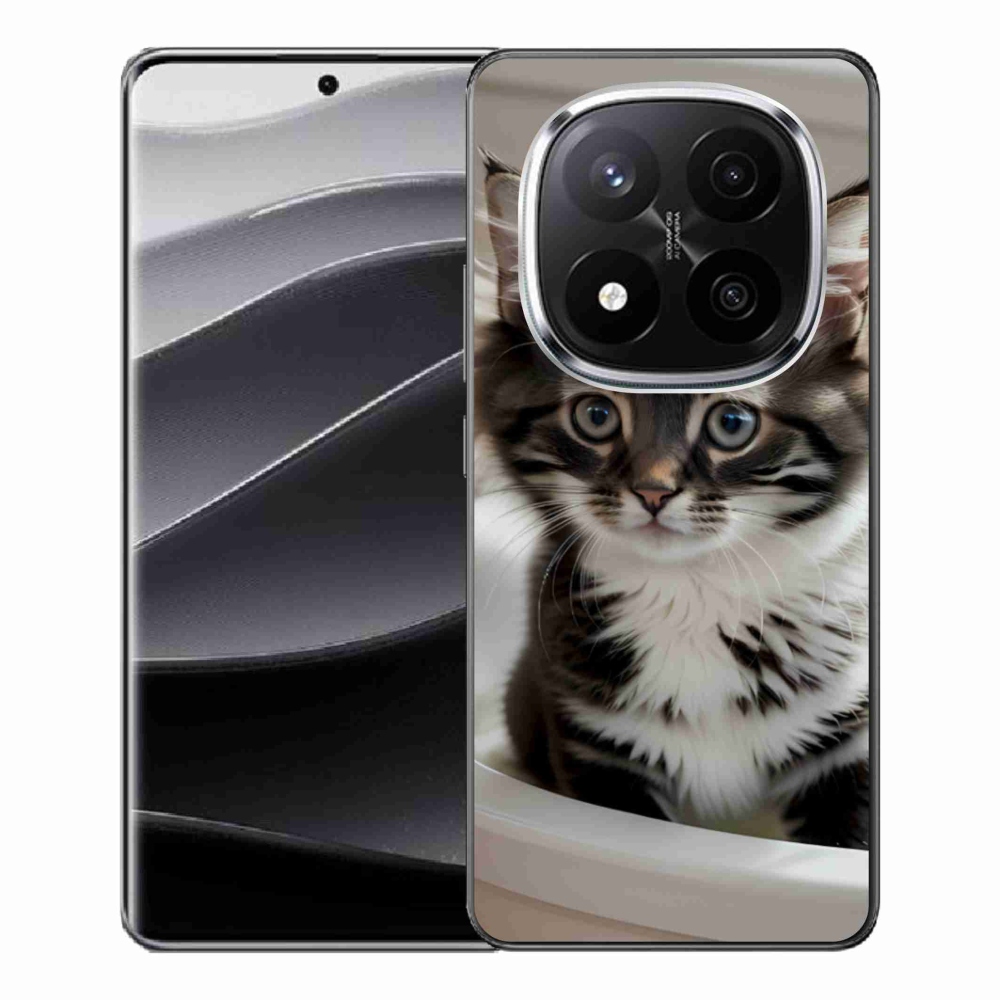 Gélový kryt mmCase na Xiaomi Redmi Note 14 Pro+ 5G - zvedavé mačiatko