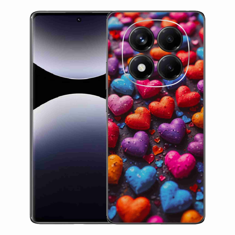 Gélový kryt mmCase na Xiaomi Redmi Note 14 Pro - farebné srdcia